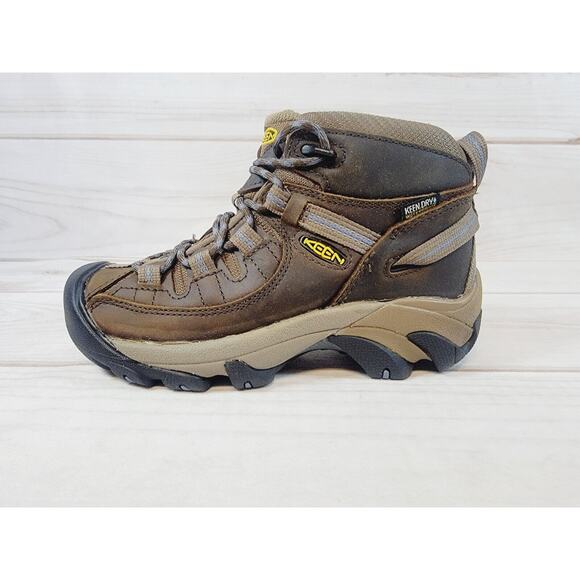 KEEN Targhee II Mid Waterproof Hiking Boots Slate Black/Flint Stone Sz 5.5 - Picture 8 of 13